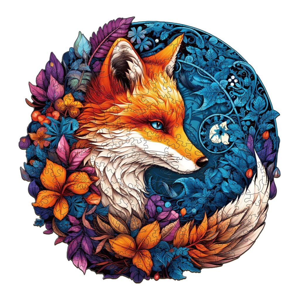 Wooden Jigsaw Puzzle-Mysterious Fox 66eb8934af68e