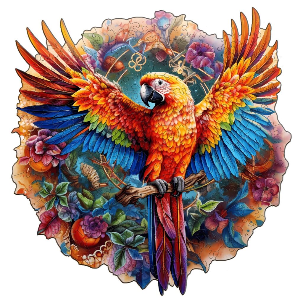 Wooden Jigsaw Puzzle-Naughty Parrot 66d5a4ee3e737