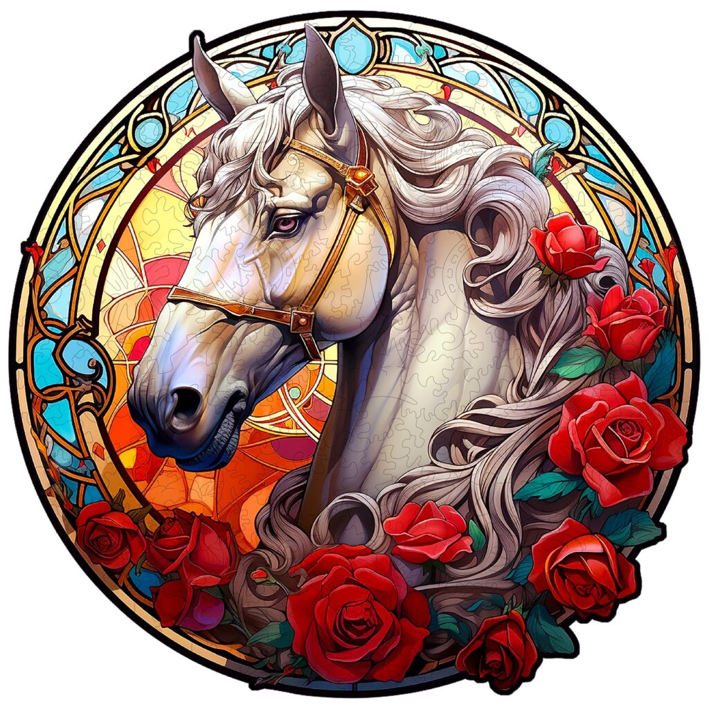Wooden Jigsaw Puzzle-Shiny Horse 66d8a4ae682aa