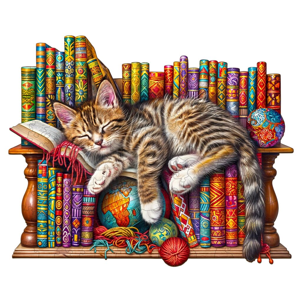 Wooden Jigsaw Puzzle – Sleepy Cat 66d5f74dbc058