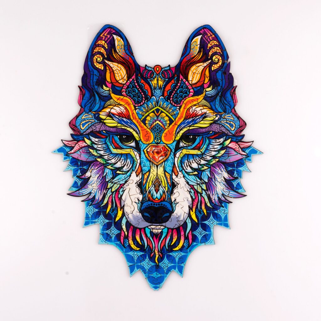 Wooden Jigsaw Puzzle-SNOW WOLF 66db5797e2e1a