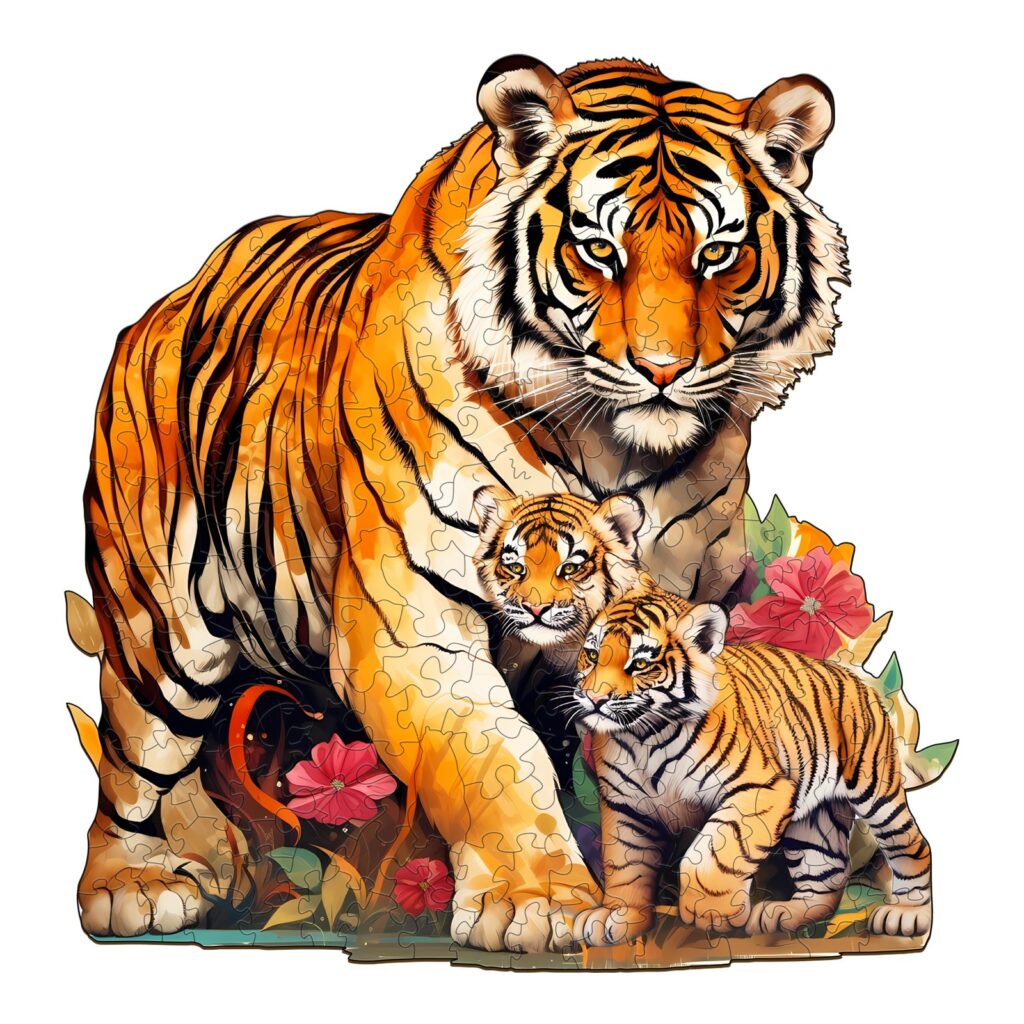 Wooden Jigsaw Puzzle – Tiger Family 2 66d7036cd61b9