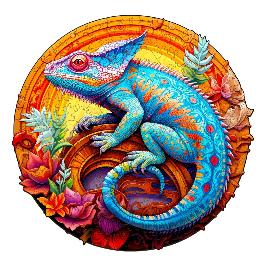Wooden Jigsaw Puzzle – Unique Chameleon 66d89a76c3582