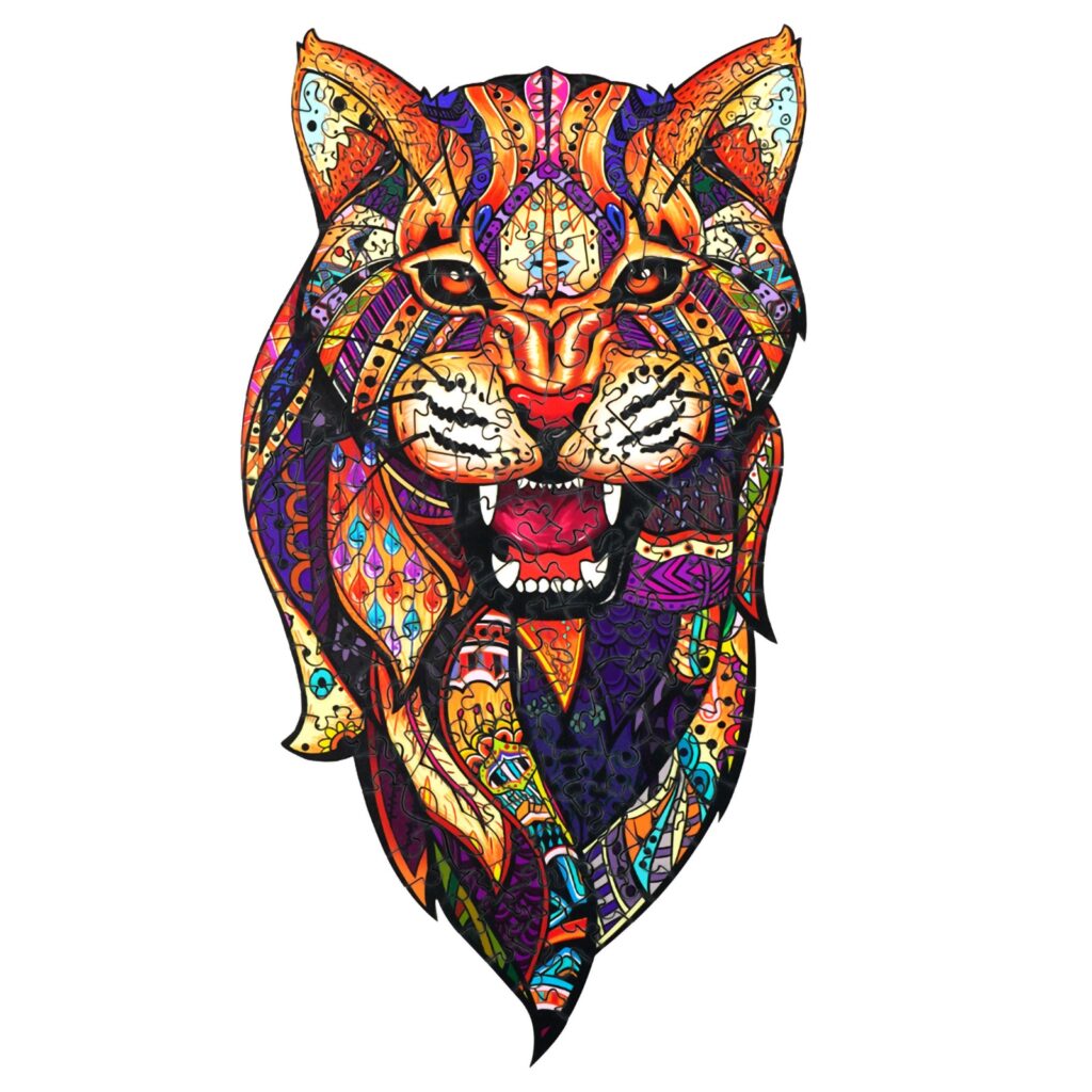 Wooden Jigsaw Puzzle-VIGILANT LEOPARD 66dc9753cec86