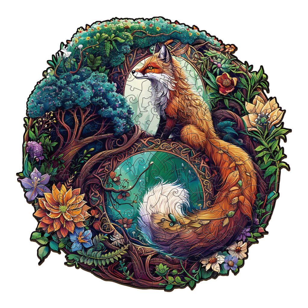 Wooden Jigsaw Puzzle – Yin Yang Fox 3 66d413008b084