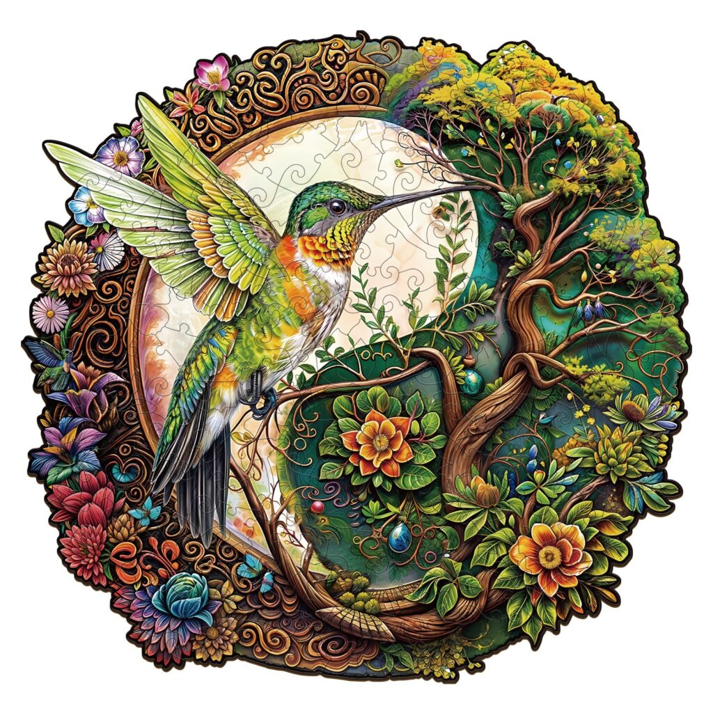 Wooden Jigsaw Puzzle-Yin Yang Hummingbird 66d427693ebdc
