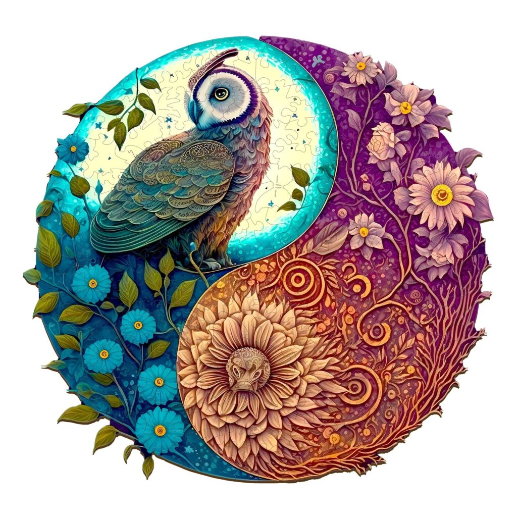 Wooden Jigsaw Puzzle-Yin Yang Owl 2 66d8e276cac3b