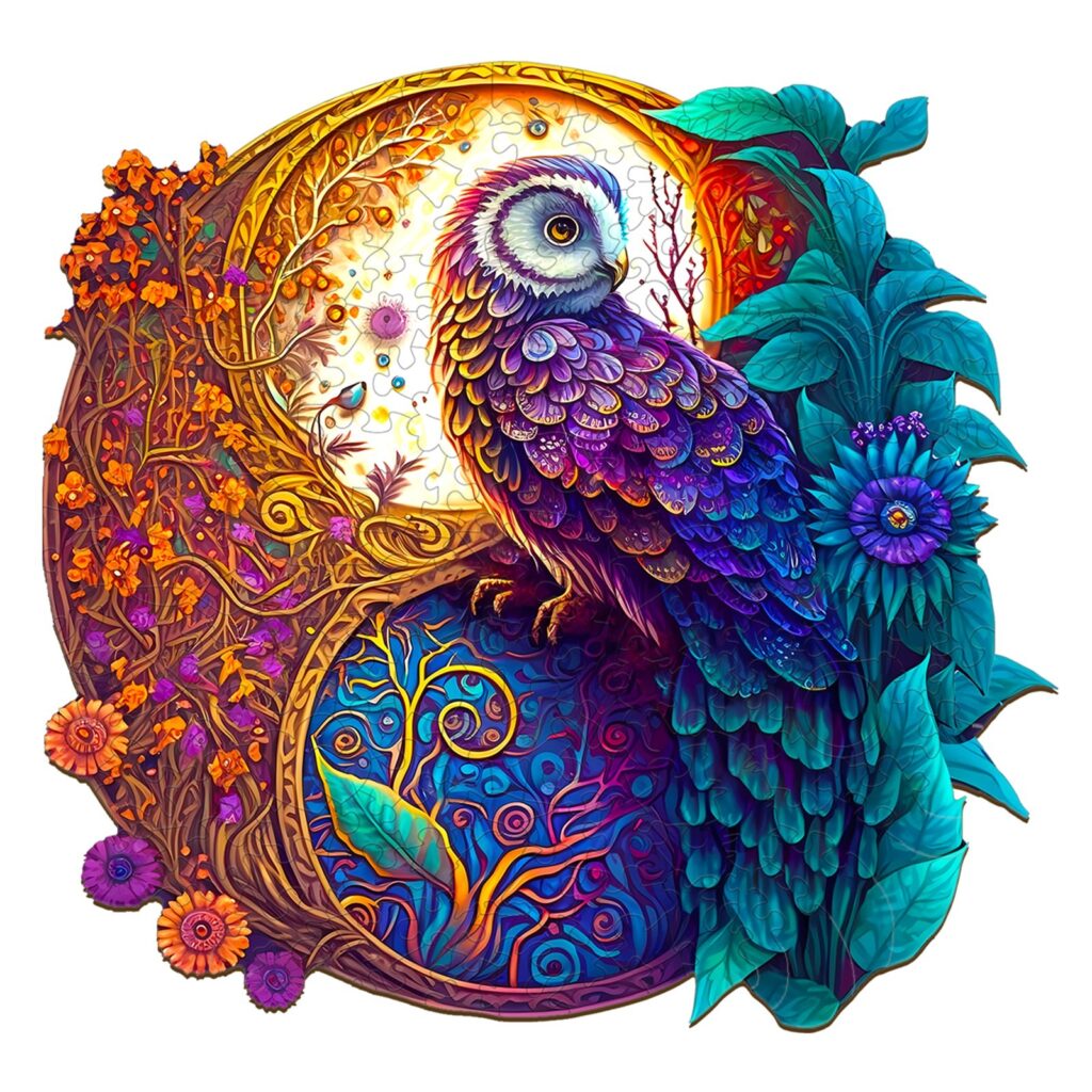 Wooden Jigsaw Puzzle-Yin Yang Owl 66d9cfb50538b