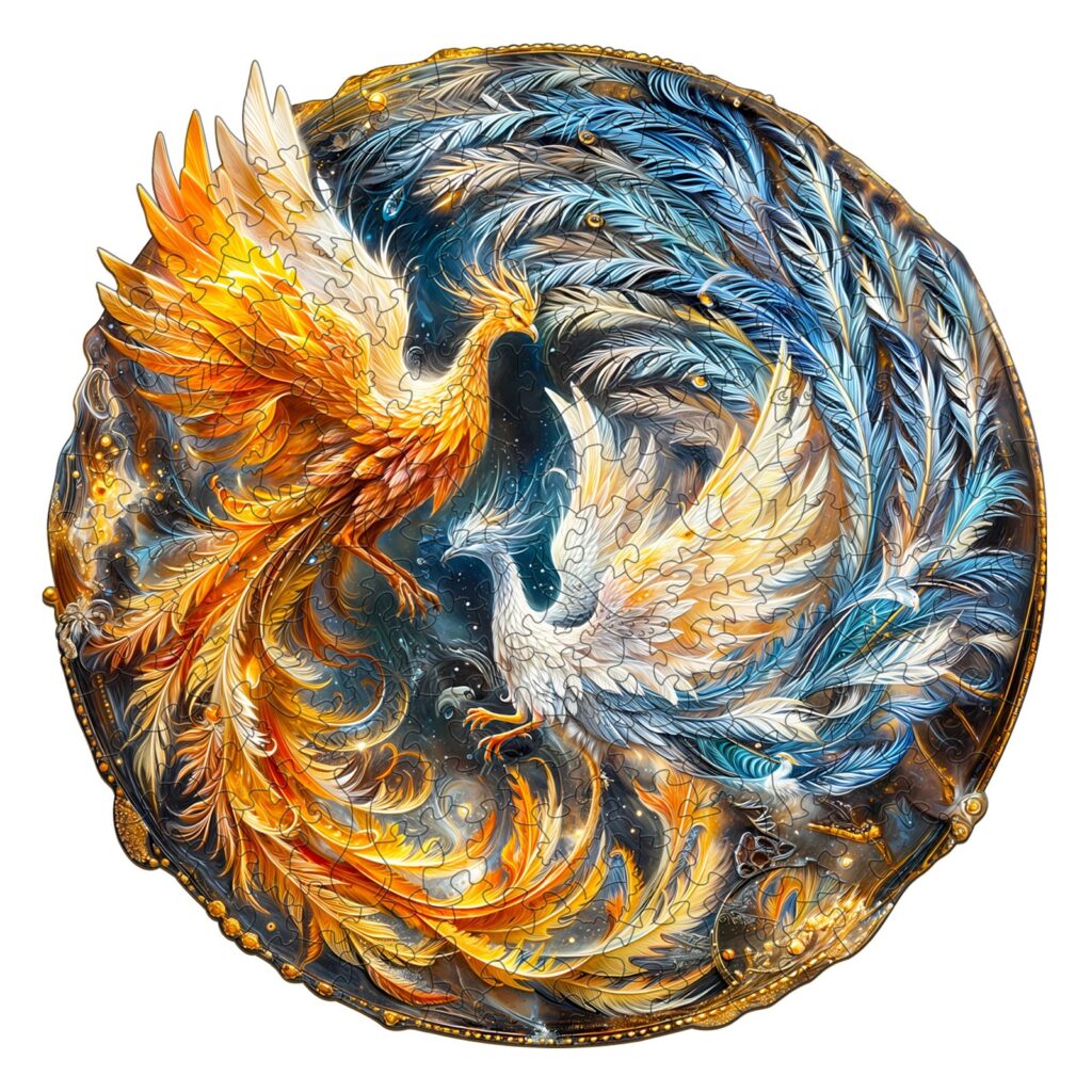 Wooden Jigsaw Puzzle- Yin Yang Phoenix 2 66da22293494e