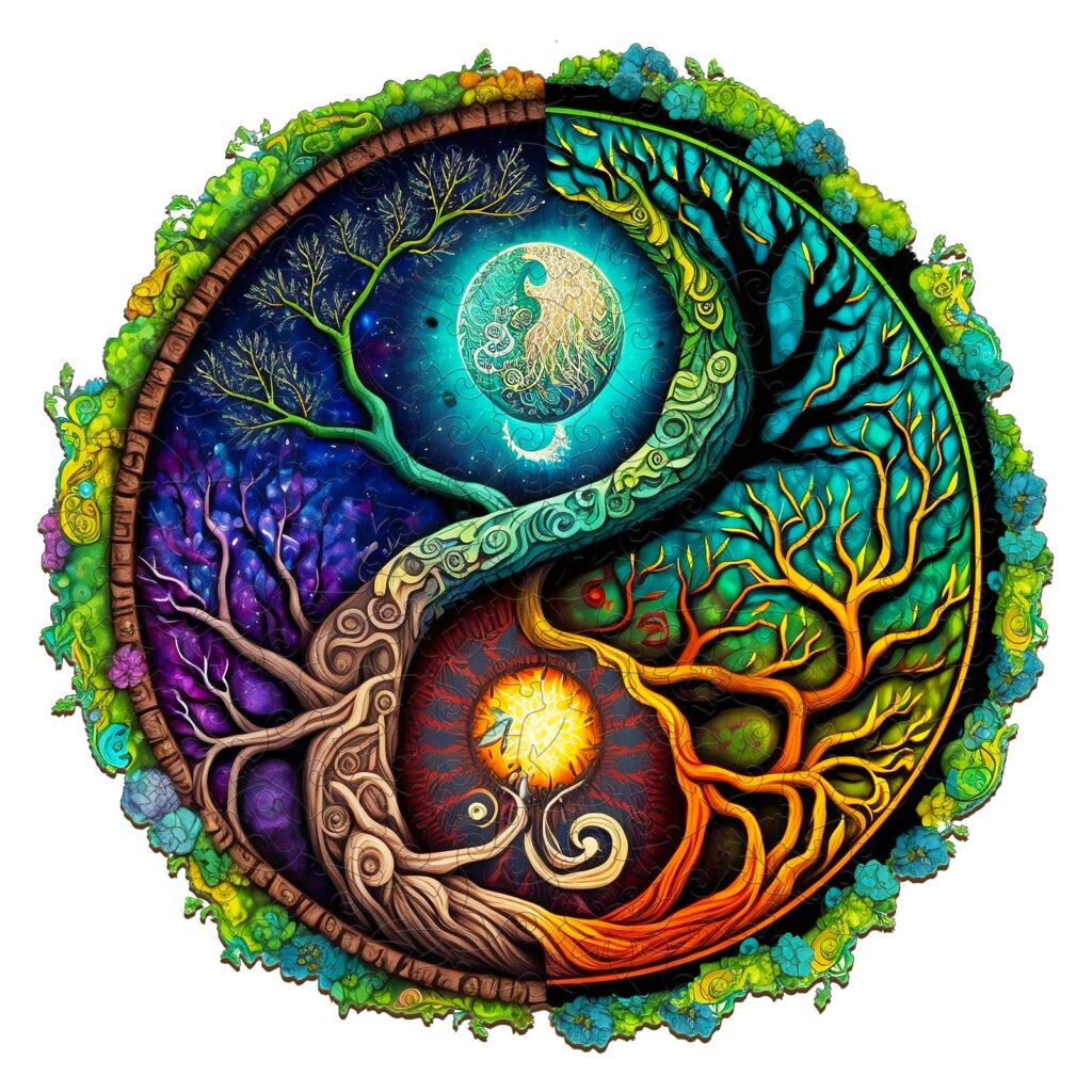 Wooden Jigsaw Puzzle-Yin-Yang Tree of Life 66d48e87b9048