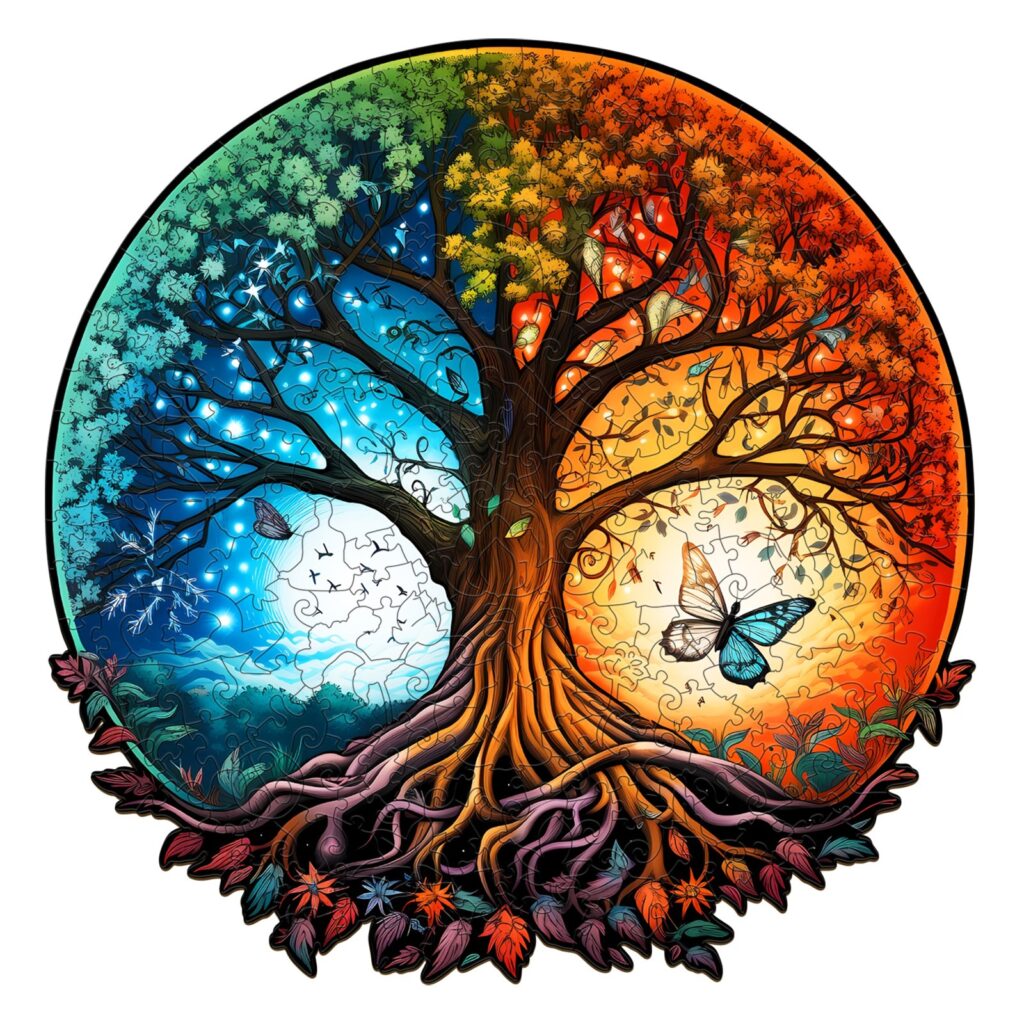 Wooden Jigsaw Puzzle-YIN YANG TREE OF LIFE-7 66dc3029cc8f0