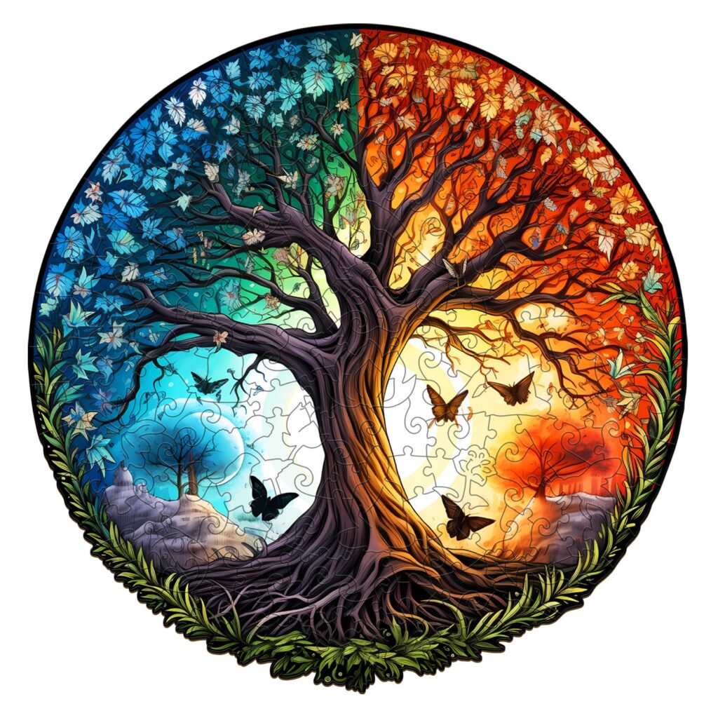 Wooden Jigsaw Puzzle-YIN YANG TREE OF LIFE-8 66d6a6c633760
