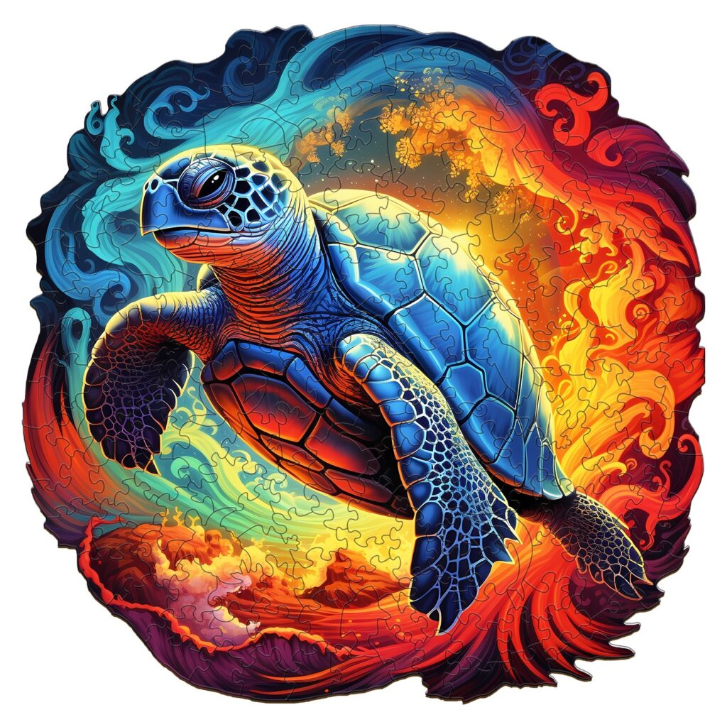Wooden Jigsaw Puzzle-Yin Yang Turtle 66d92077e1258